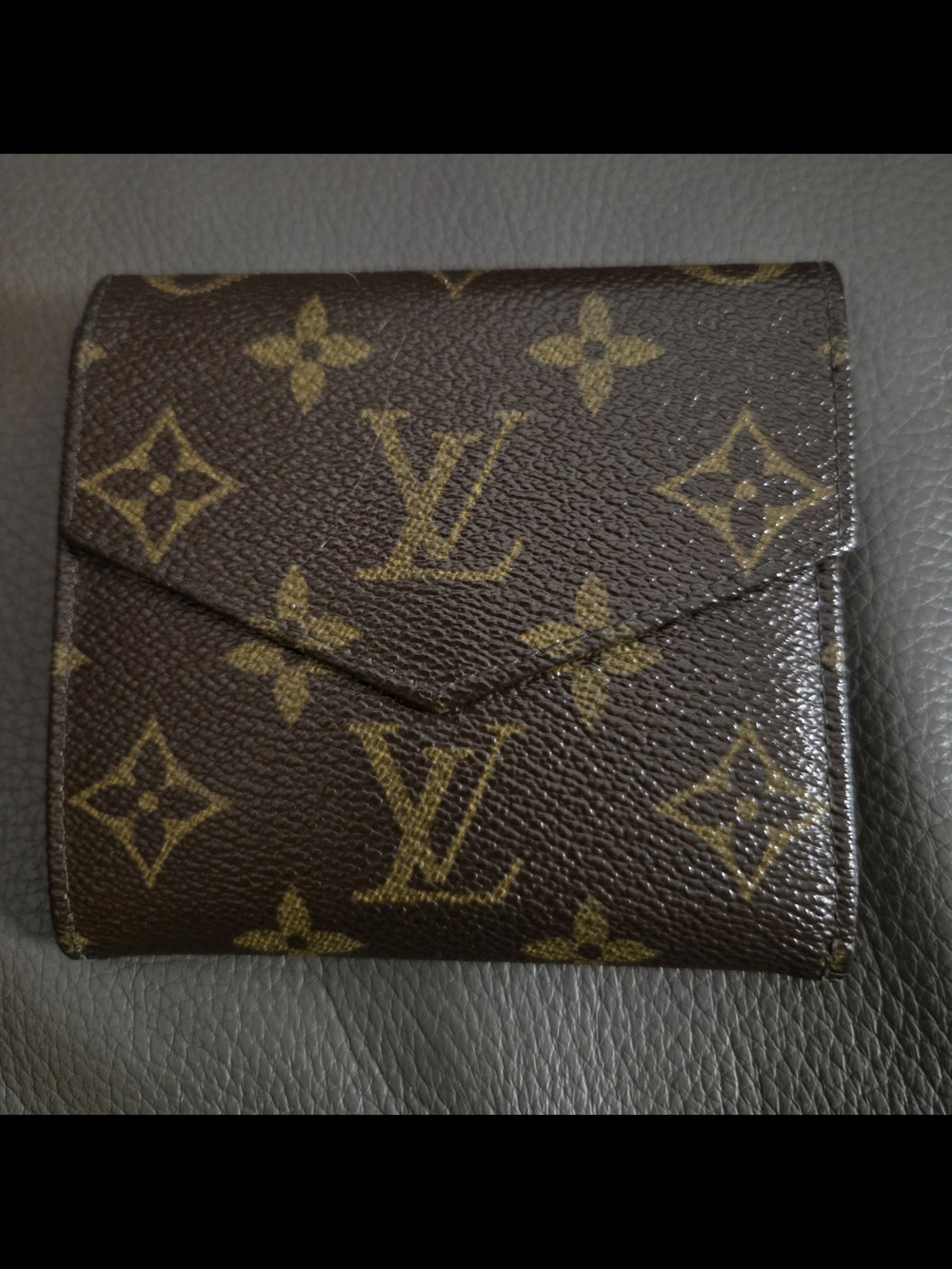 Louis Vuitton Monogram Brown Leather Compact Wallet